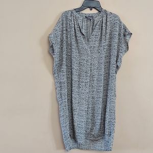 Vince Silk Tunic Dress Black Gray and White Size XS
